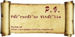 Pórszász Vitália névjegykártya